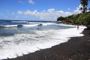 Honoli beach at Hilo