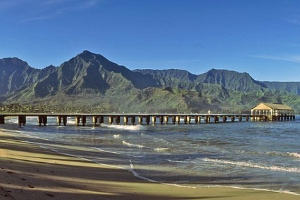 Hanalei Pier in Wainiha Kauai Hawaii